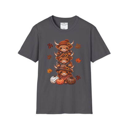 Autumn Highland Cow Stack T-Shirt