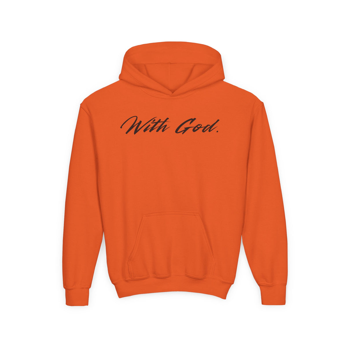 With God. Youth Christian Hoodie