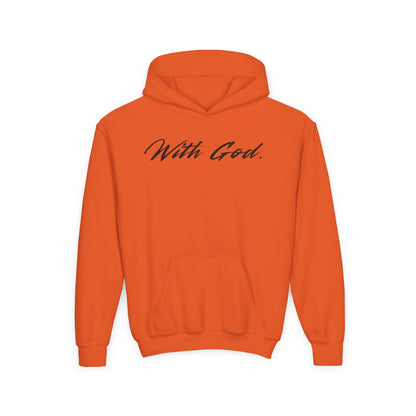 With God. Youth Christian Hoodie