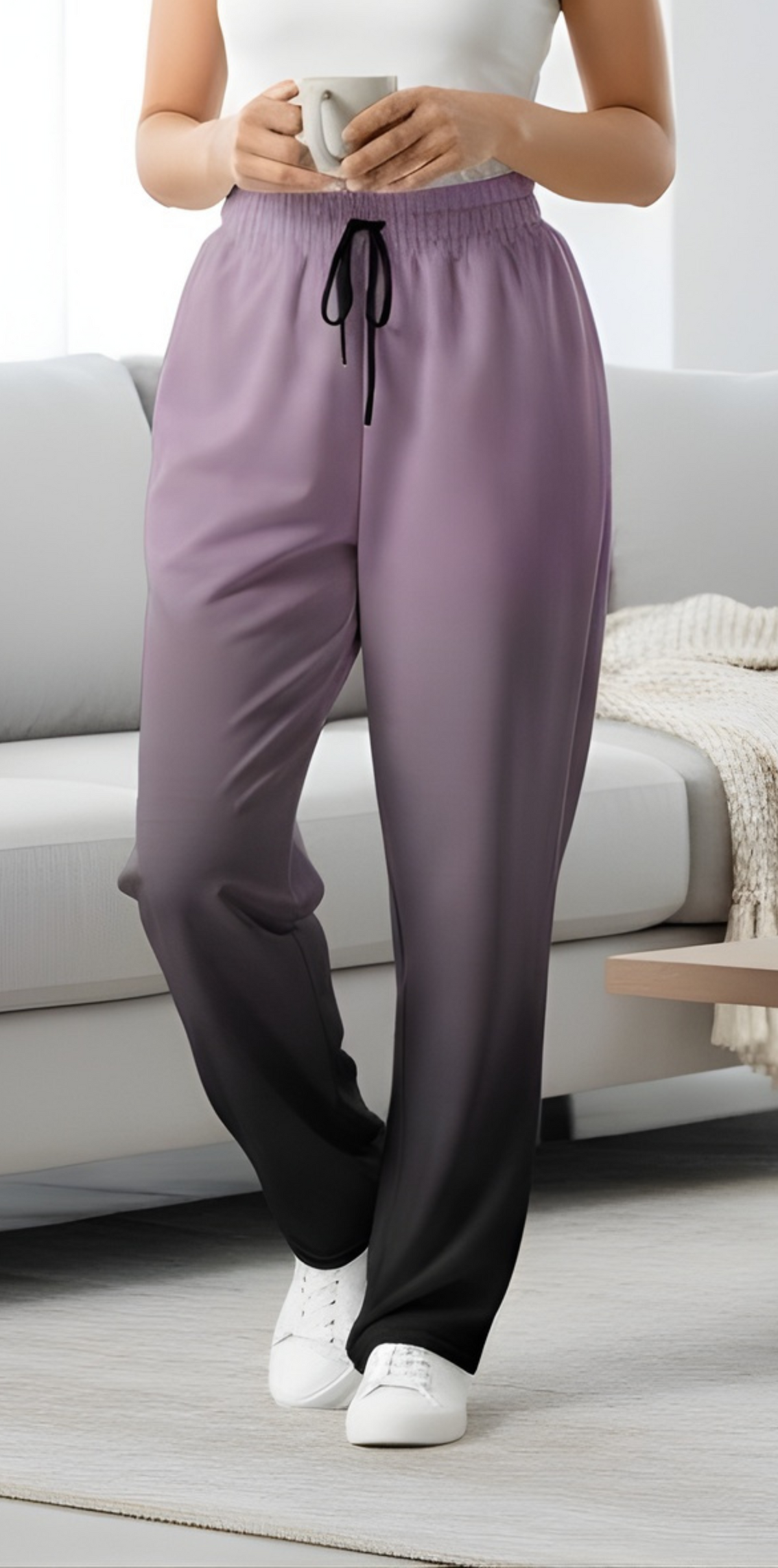 Purple Ombre Wide Leg Joggers