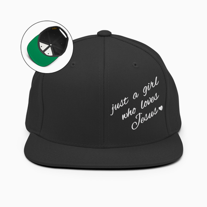 Just A Girl Who Loves Jesus Snapback Hat