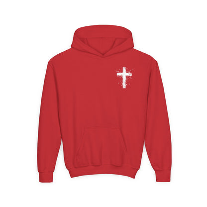 Spray Painted Jesus Cross Youth Hoodie
