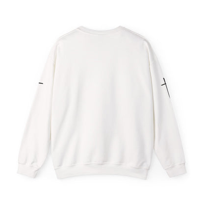 Crewneck Sweatshirt — Minimal Cross Sleeve Design