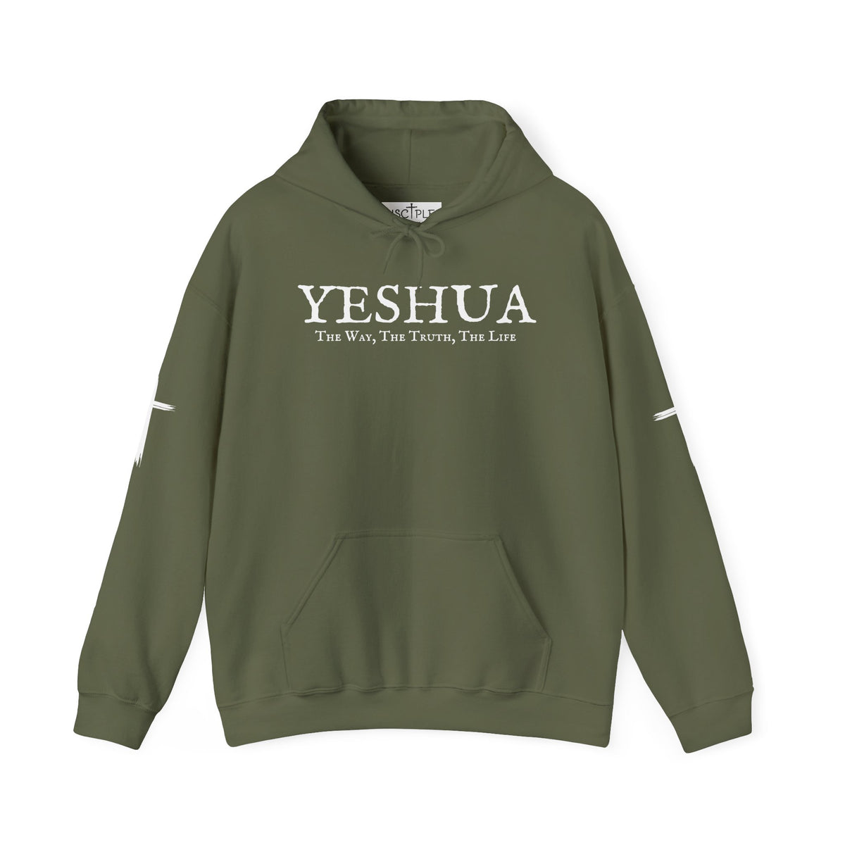 Yeshua The Way, The Truth, The Life Christian Pullover with Sleeve Crosses