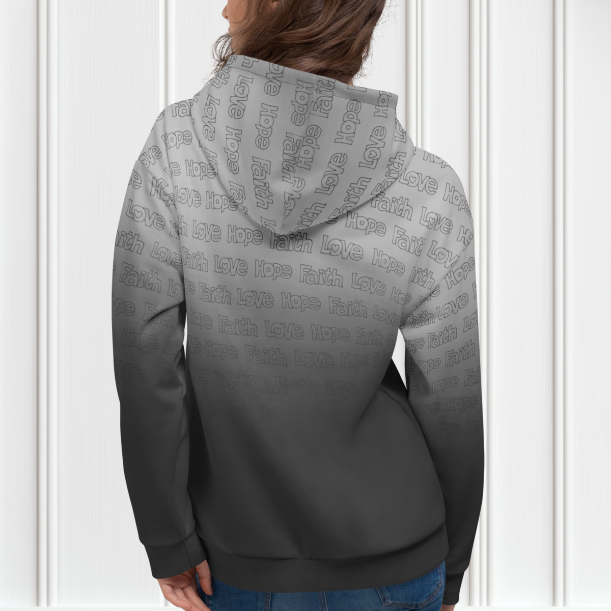 Faith Love Hope Ombre Hoodie