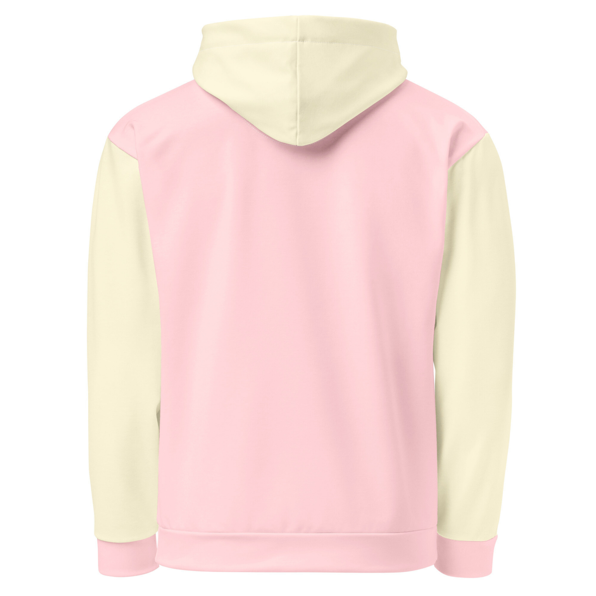 Pastel Pink And Beige Color Block Women's Hoodie
