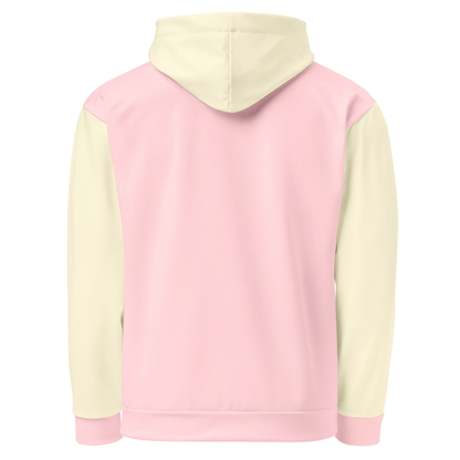 Pastel Pink And Beige Color Block Women's Hoodie