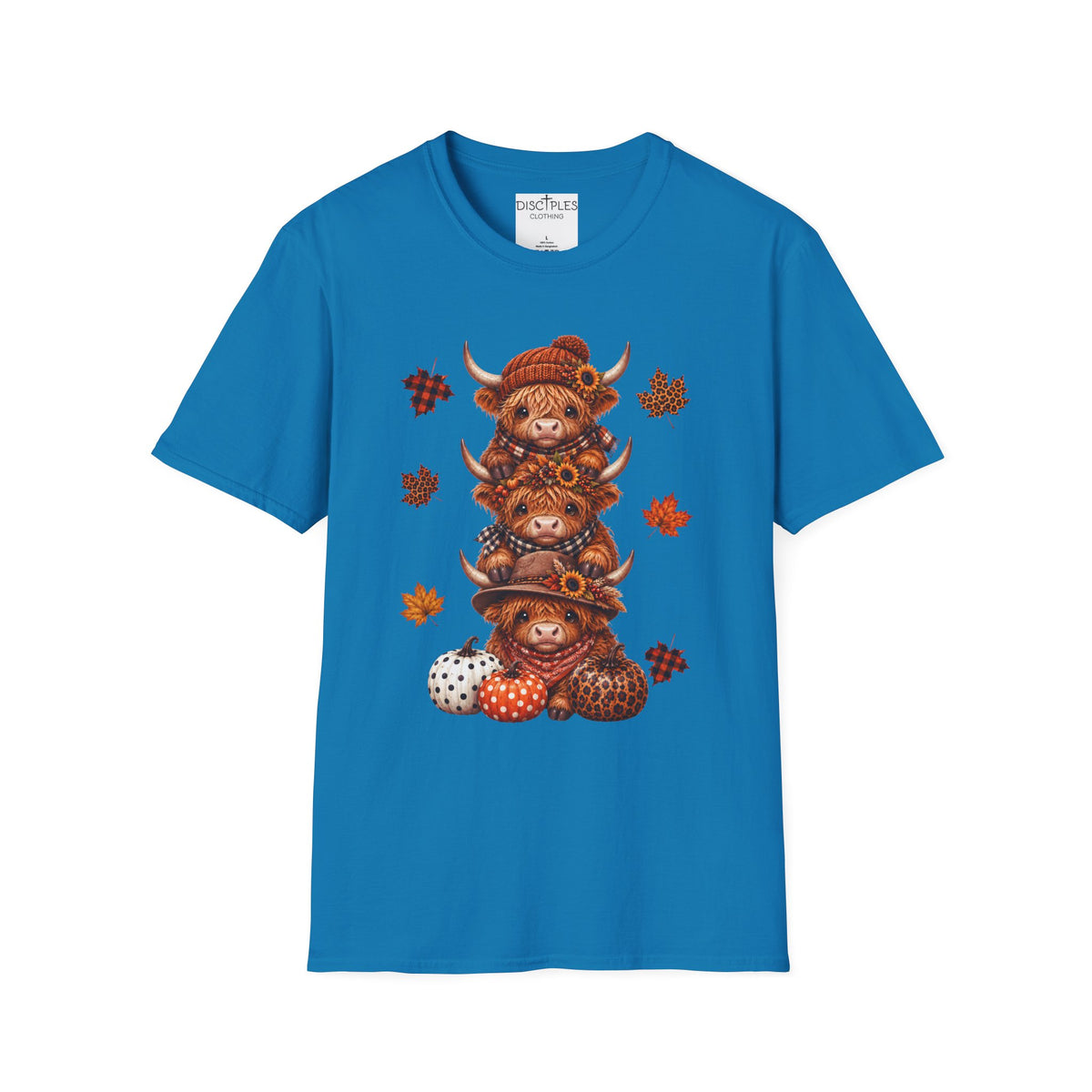 Autumn Highland Cow Stack T-Shirt