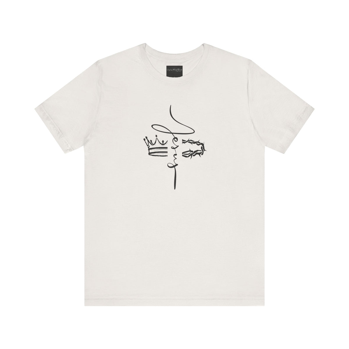 Minimalist Crown Lion T‑Shirt — Elegant Line Art Tee for Men & Women
