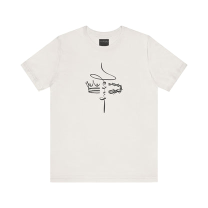 Minimalist Crown Lion T‑Shirt — Elegant Line Art Tee for Men & Women