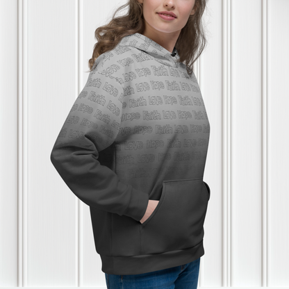 Faith Love Hope Ombre Hoodie