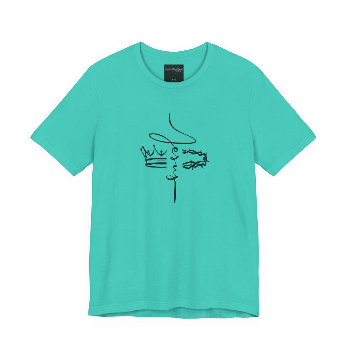 Minimalist Crown Lion T‑Shirt — Elegant Line Art Tee for Men & Women
