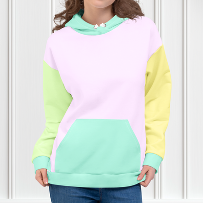 Pastel Color Block Hoodie