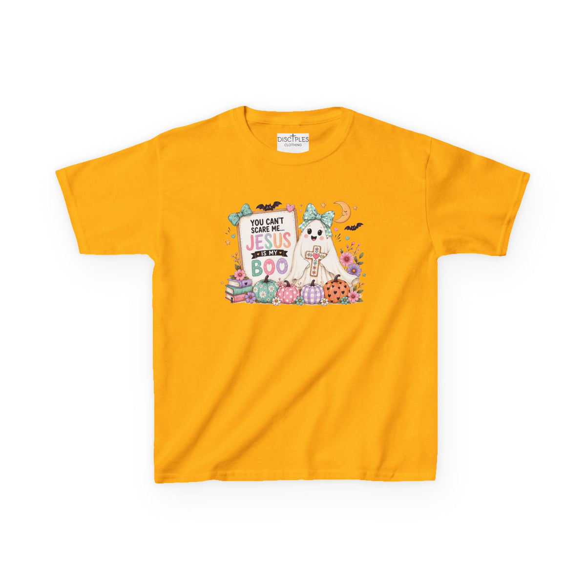 Ghost Halloween Shirt “You Can’t Scare Me, Jesus Is My Boo” Kids T-Shirt
