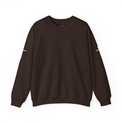 Crewneck Sweatshirt — Minimal Cross Sleeve Design