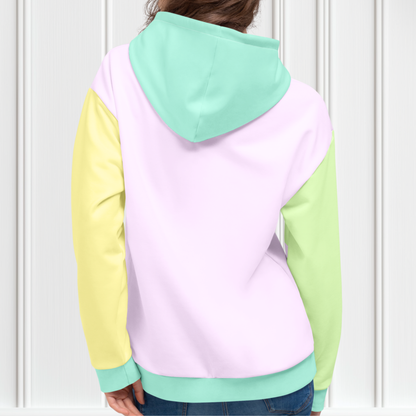 Pastel Color Block Hoodie