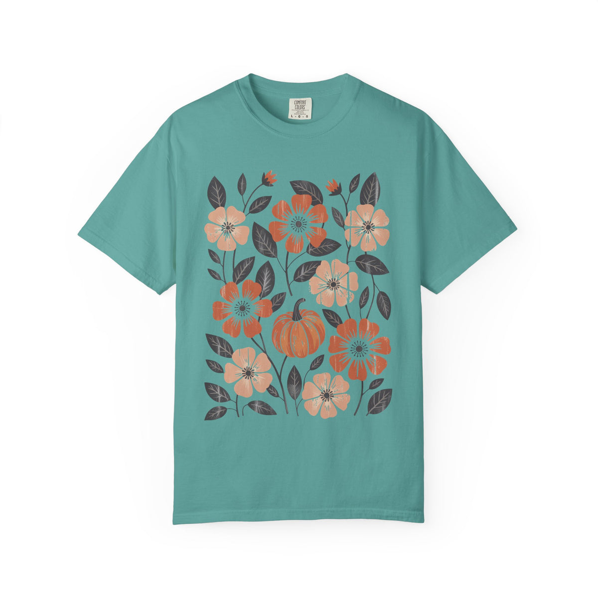 Autumn Pumpkin Floral T-Shirt
