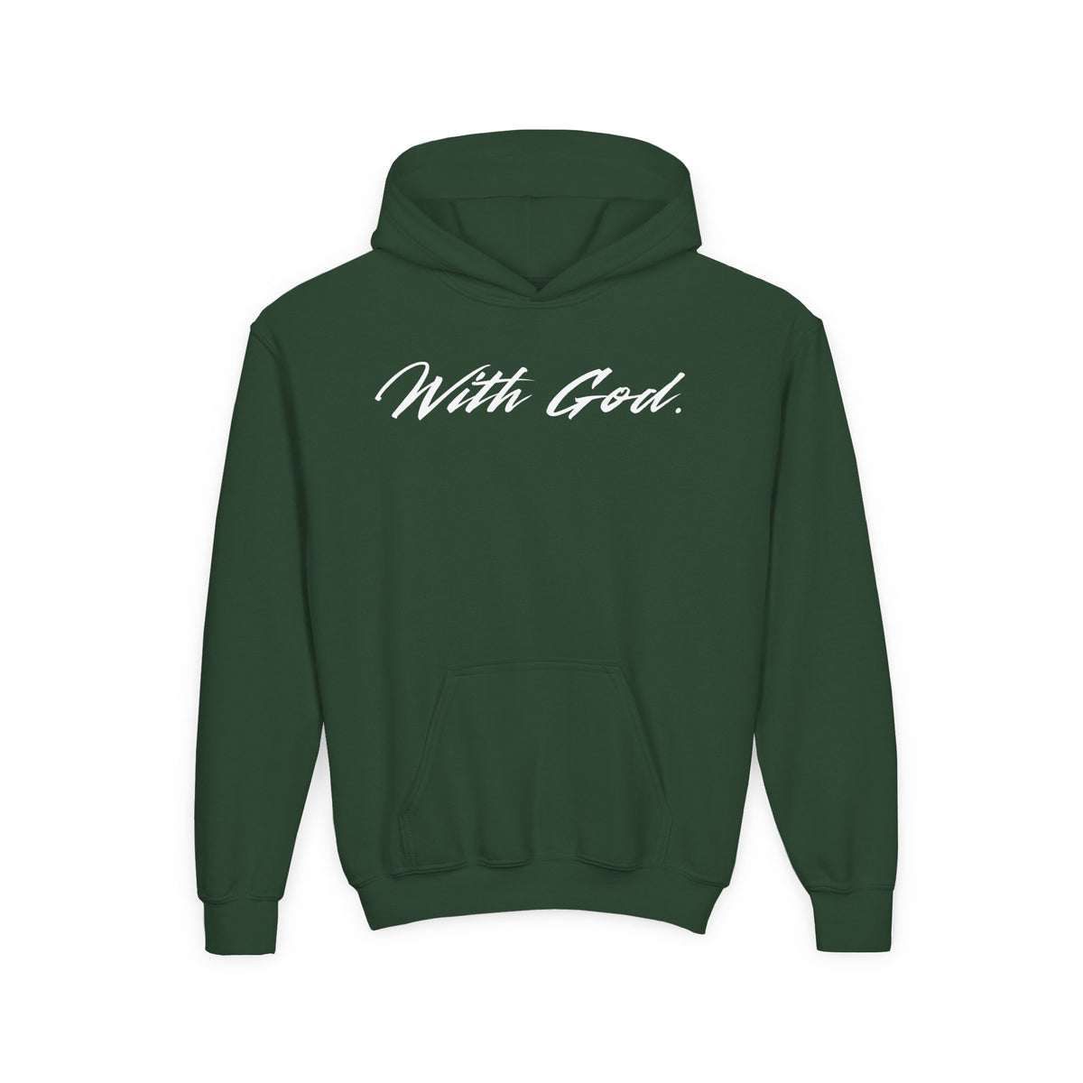 With God. Youth Christian Hoodie