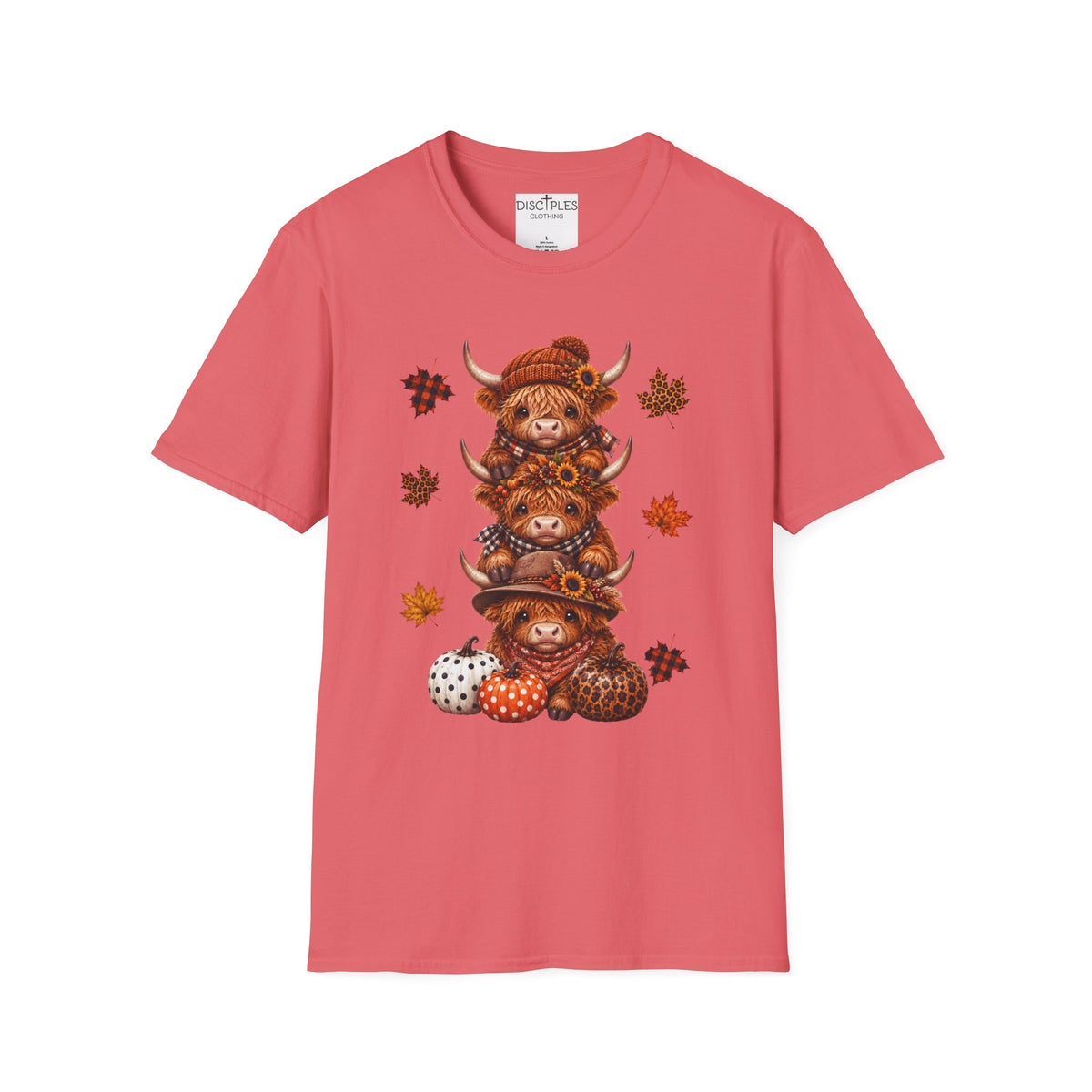 Autumn Highland Cow Stack T-Shirt