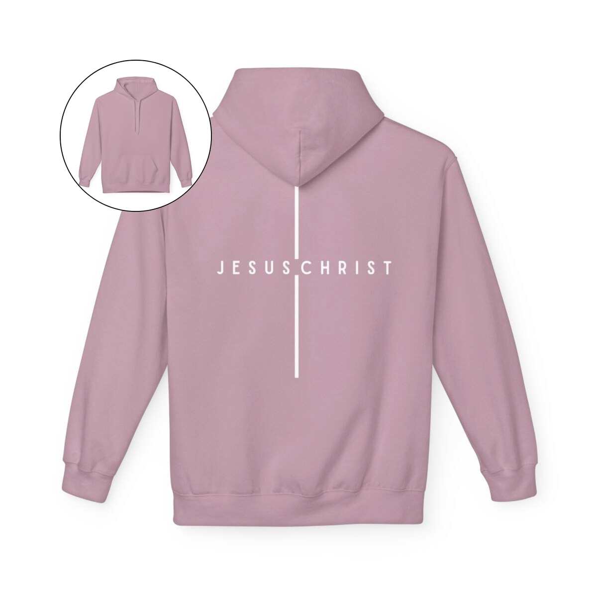Jesus Christ Minimalist Cross Hoodie