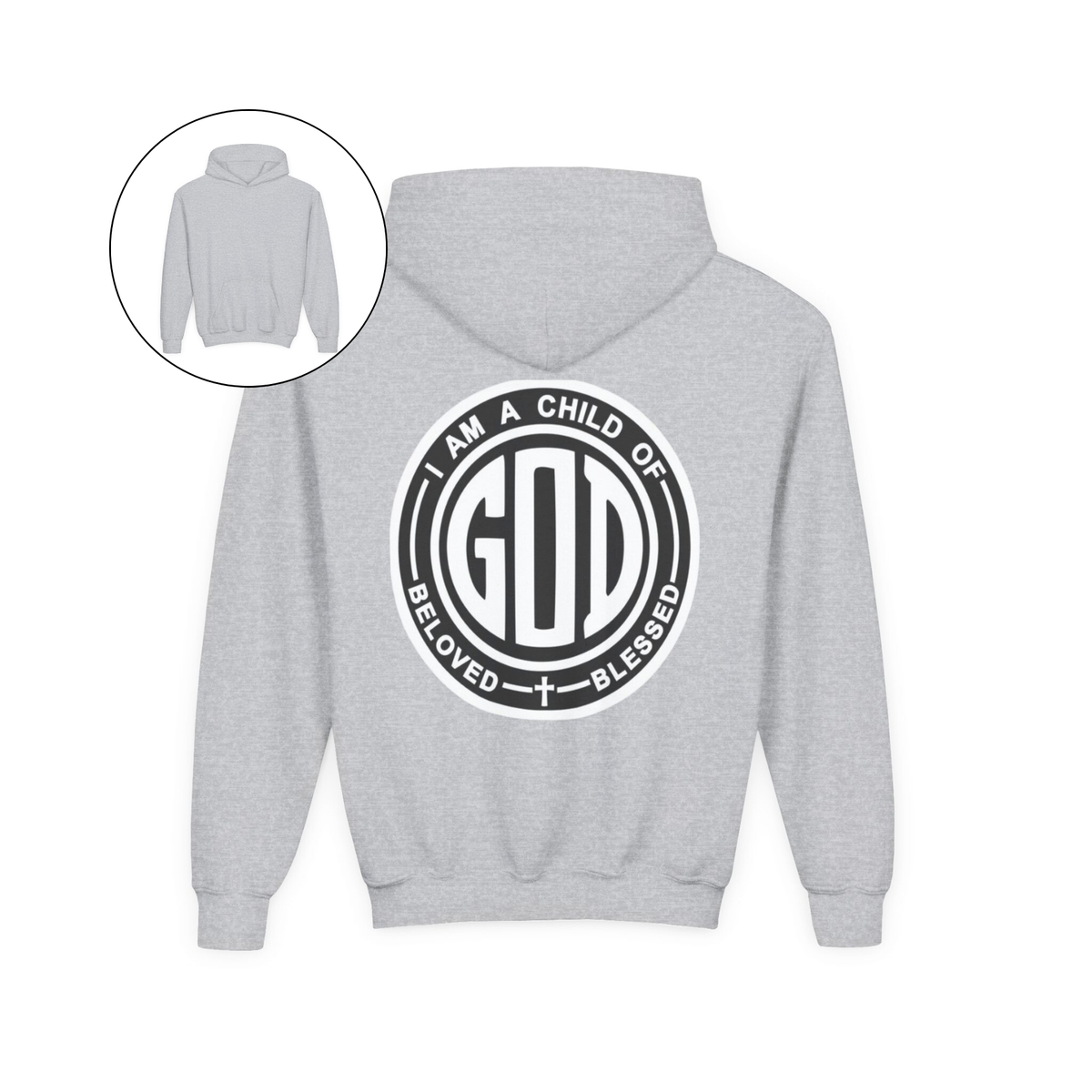 I Am a Child of God Faith Youth Hoodie