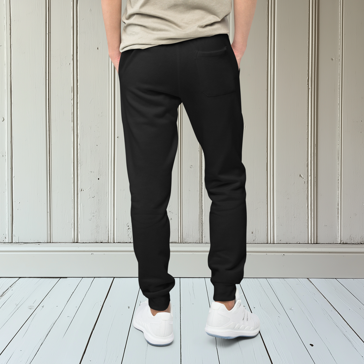 Gold Embroidered Bumble Bee Unisex Fleece Sweatpants