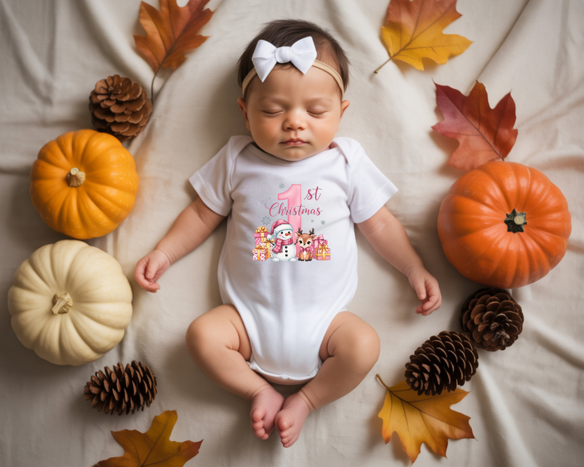 Baby Girls 1st Christmas Infant Onesie