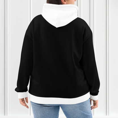 Black With White Unisex Hoodie