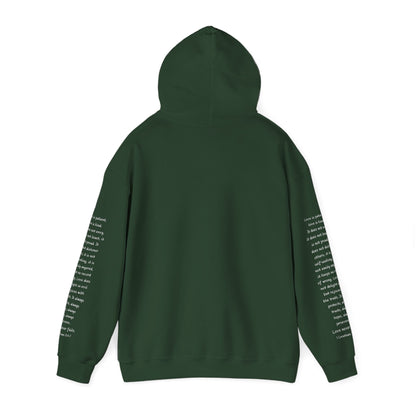 Love Like Jesus Hoodie — Christian Faith Pullover with Scripture Sleeve Text