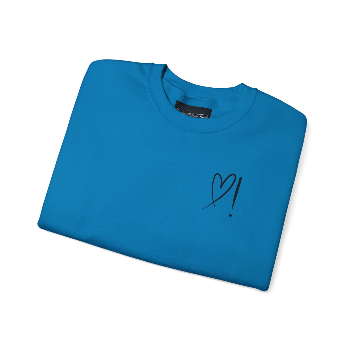 Heart Doodle Crewneck Sweatshirt – Minimal Pocket Heart Graphic
