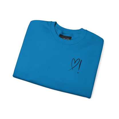 Heart Doodle Crewneck Sweatshirt – Minimal Pocket Heart Graphic