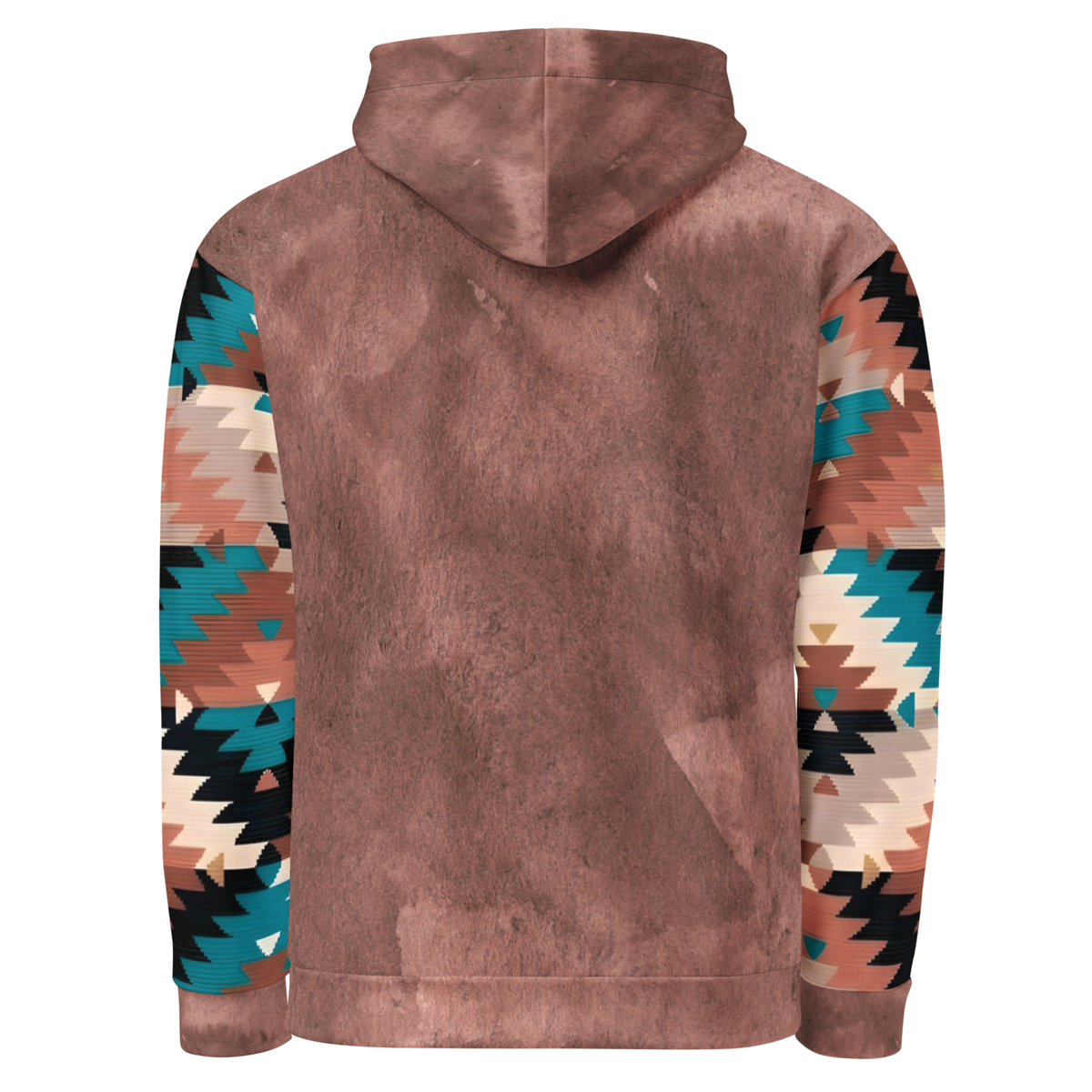 Brown Aztec Color Block Unisex Hoodie