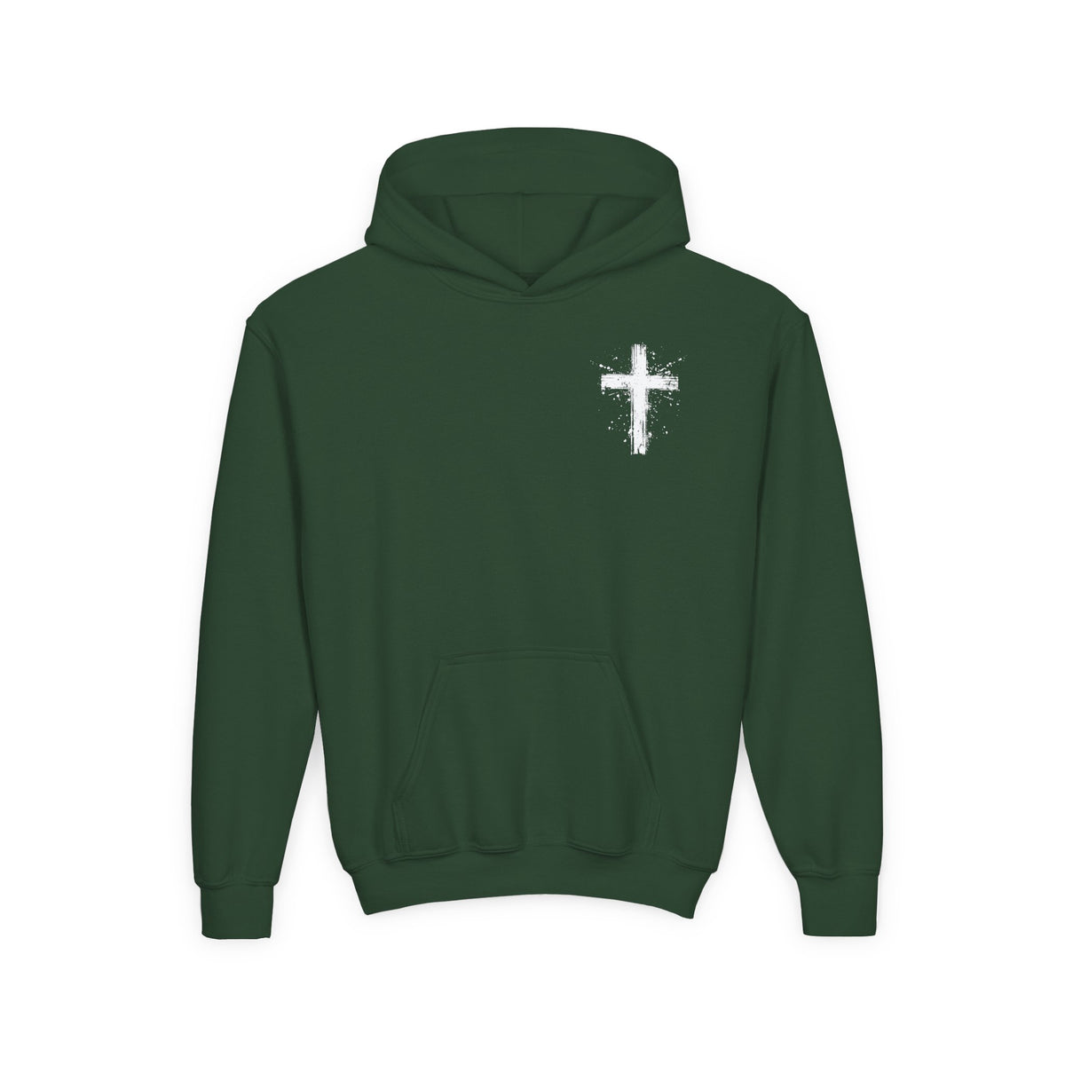Spray Painted Jesus Cross Youth Hoodie
