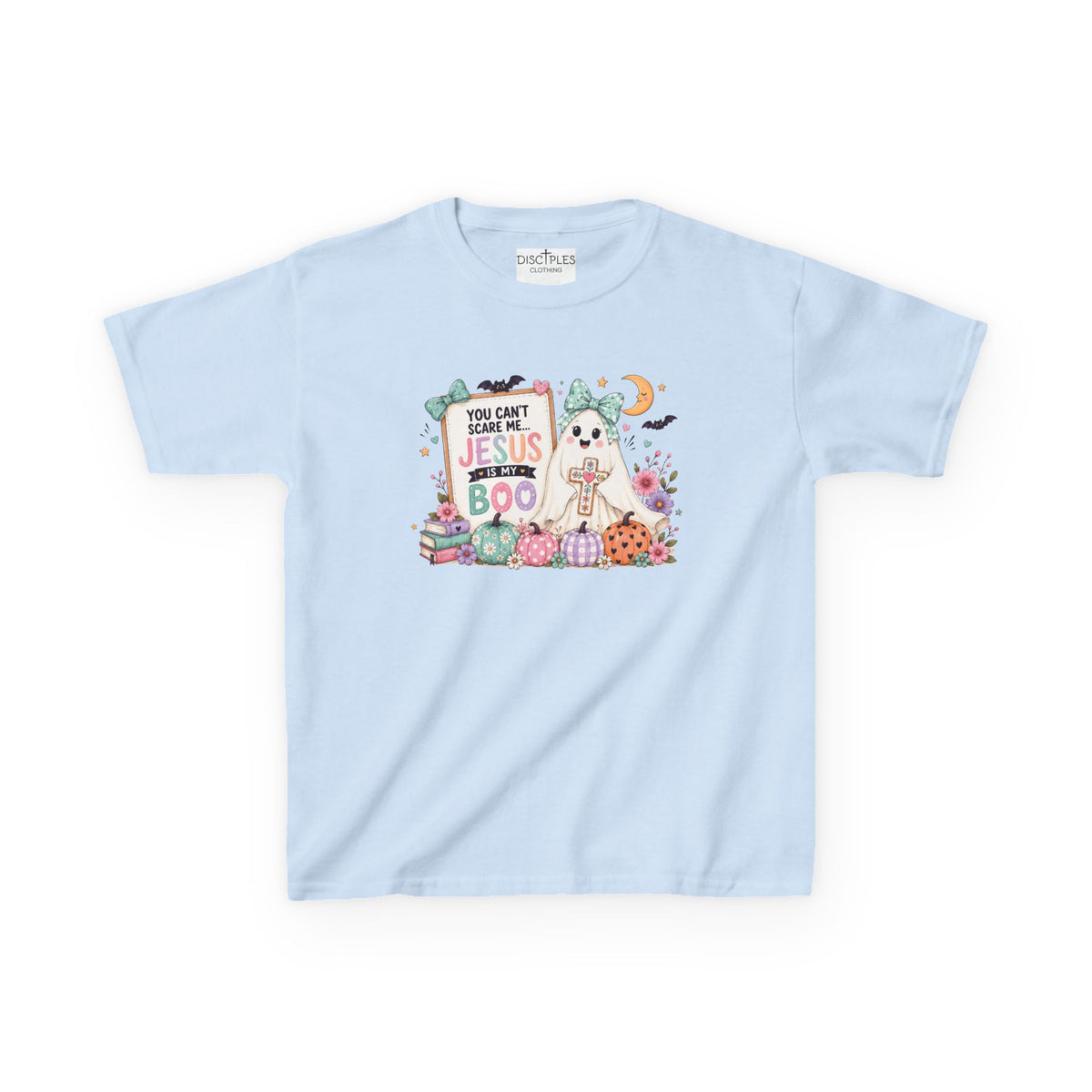 Ghost Halloween Shirt “You Can’t Scare Me, Jesus Is My Boo” Kids T-Shirt