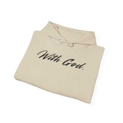With God Hoodie — Faith Script Pullover Sweatshirt