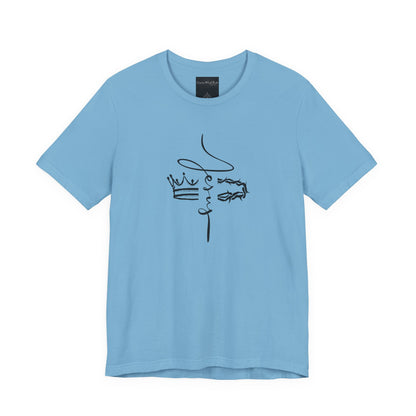 Minimalist Crown Lion T‑Shirt — Elegant Line Art Tee for Men & Women