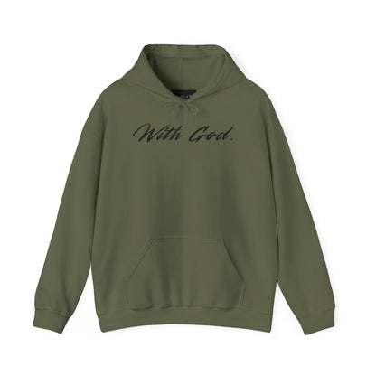 With God Hoodie — Faith Script Pullover Sweatshirt