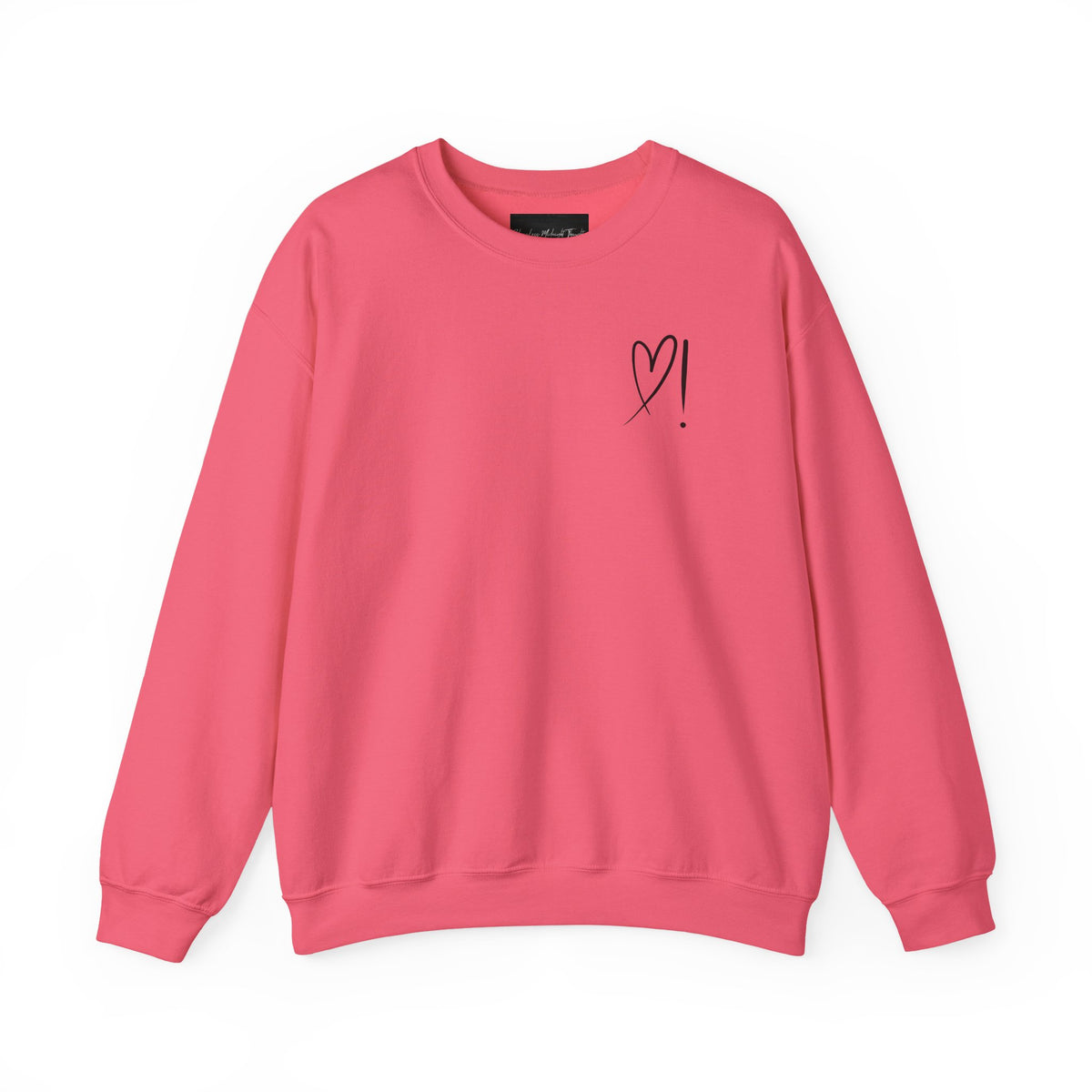 Heart Doodle Crewneck Sweatshirt – Minimal Pocket Heart Graphic