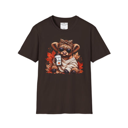 Fueled By Chaos Cow Cozy Autumn Graphic Tee