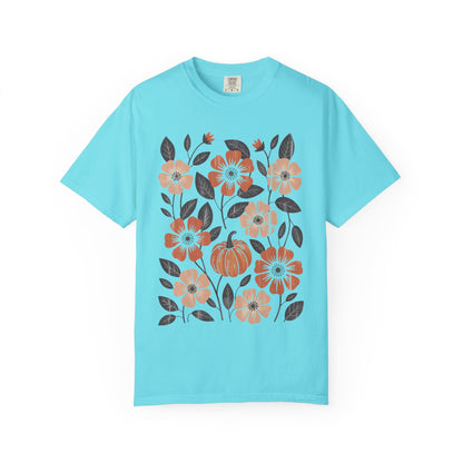 Autumn Pumpkin Floral T-Shirt
