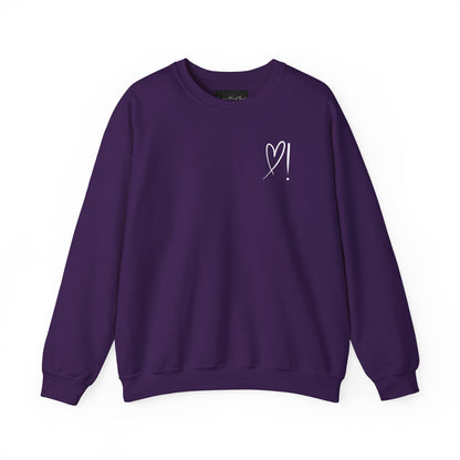 Heart Doodle Crewneck Sweatshirt – Minimal Pocket Heart Graphic