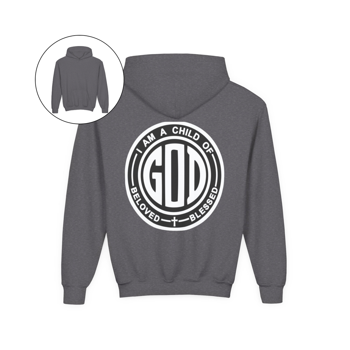 I Am a Child of God Faith Youth Hoodie