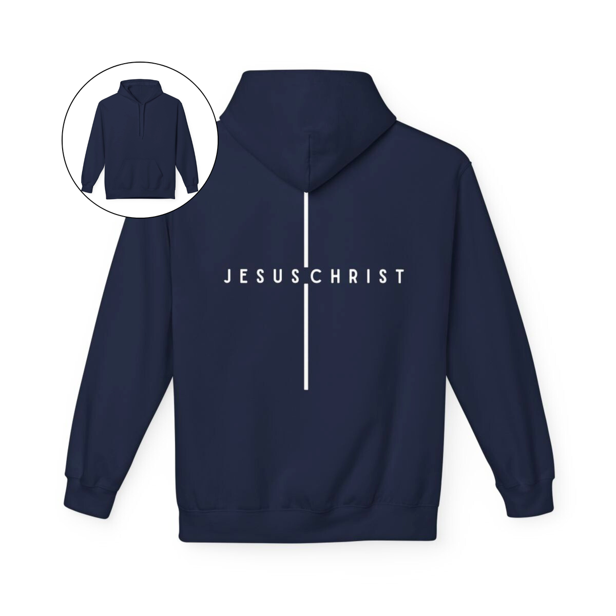 Jesus Christ Minimalist Cross Hoodie