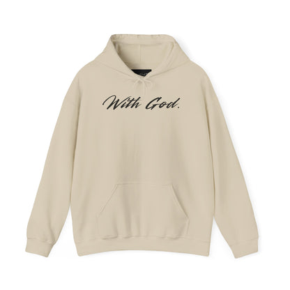 With God Hoodie — Faith Script Pullover Sweatshirt