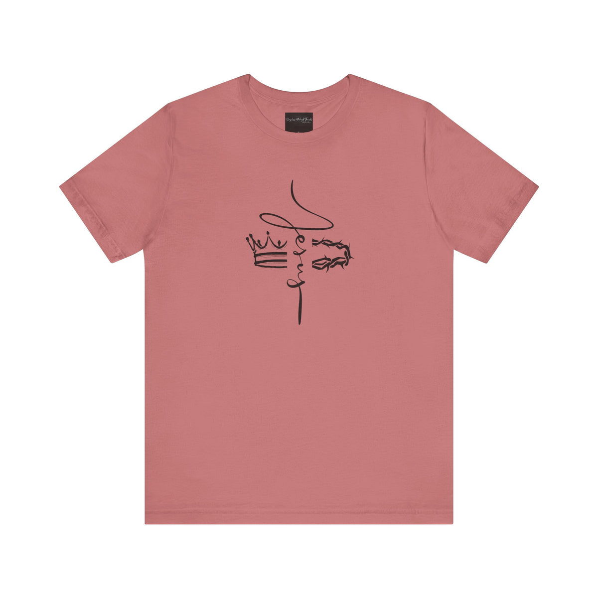 Minimalist Crown Lion T‑Shirt — Elegant Line Art Tee for Men & Women