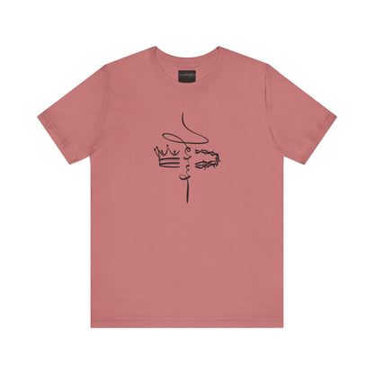 Minimalist Crown Lion T‑Shirt — Elegant Line Art Tee for Men & Women