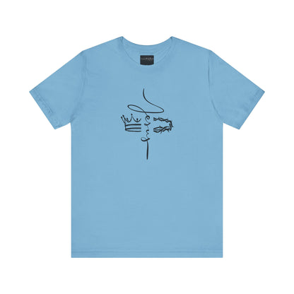 Minimalist Crown Lion T‑Shirt — Elegant Line Art Tee for Men & Women