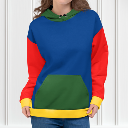 Rainbow Color Block Hoodie