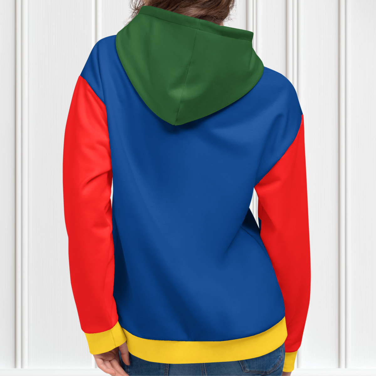 Rainbow Color Block Hoodie