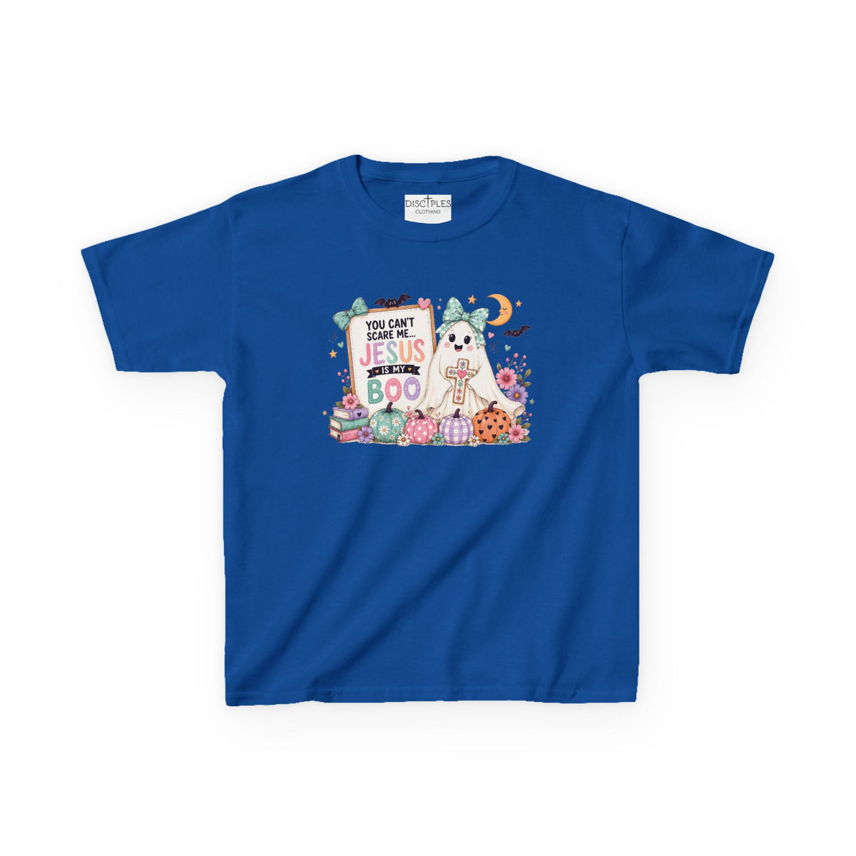 Ghost Halloween Shirt “You Can’t Scare Me, Jesus Is My Boo” Kids T-Shirt
